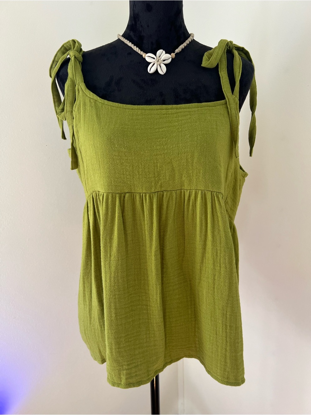 Organic Bamboo Cotton Olive Green plus size Women's Cami Top